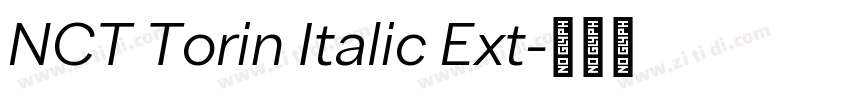 NCT Torin Italic Ext字体转换
